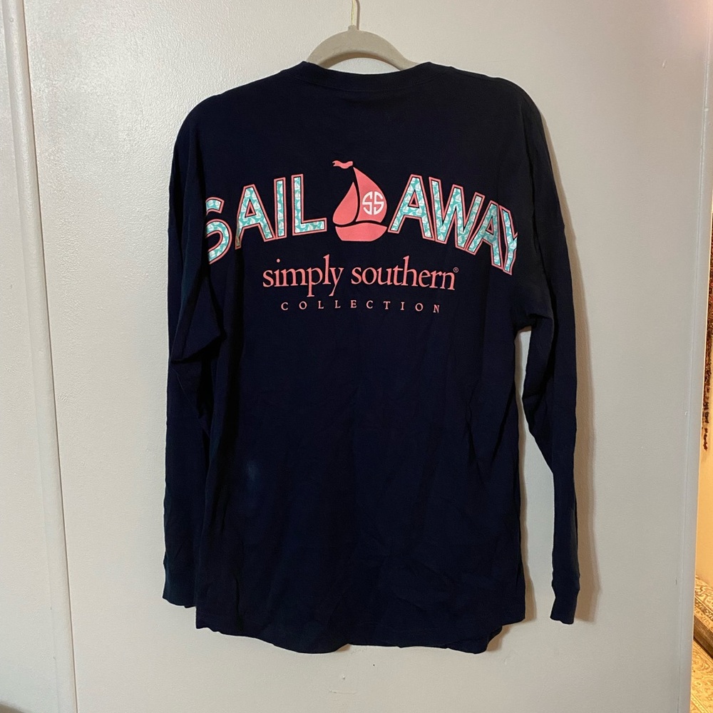 Navy Blue Simply Southern Shirt - Picture 2 of 7